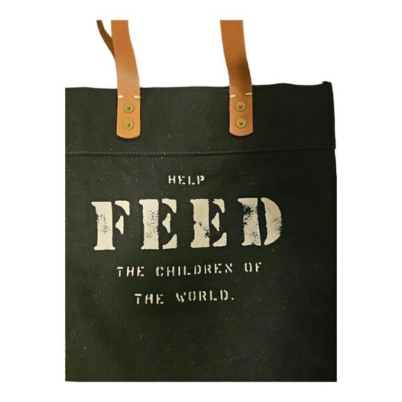 FEED Projects Canvas Tote in Black - Picture 3 of 7